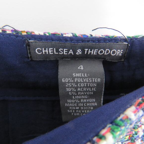 Anthropologie Tweed Multi-Color Fringe Skirt Size 4 Modern Royalty Preppy - Picture 4 of 5